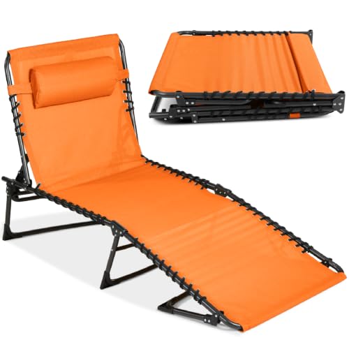 Best Choice Products Patio Chaise Lounge Chair, Portable Outdoor Folding