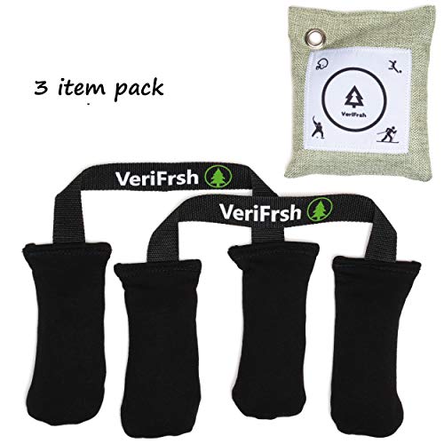 VeriFresh Sports Odor Remover – 3X Activated Charcoal Odor Absorber: Shoe Odor Eliminator