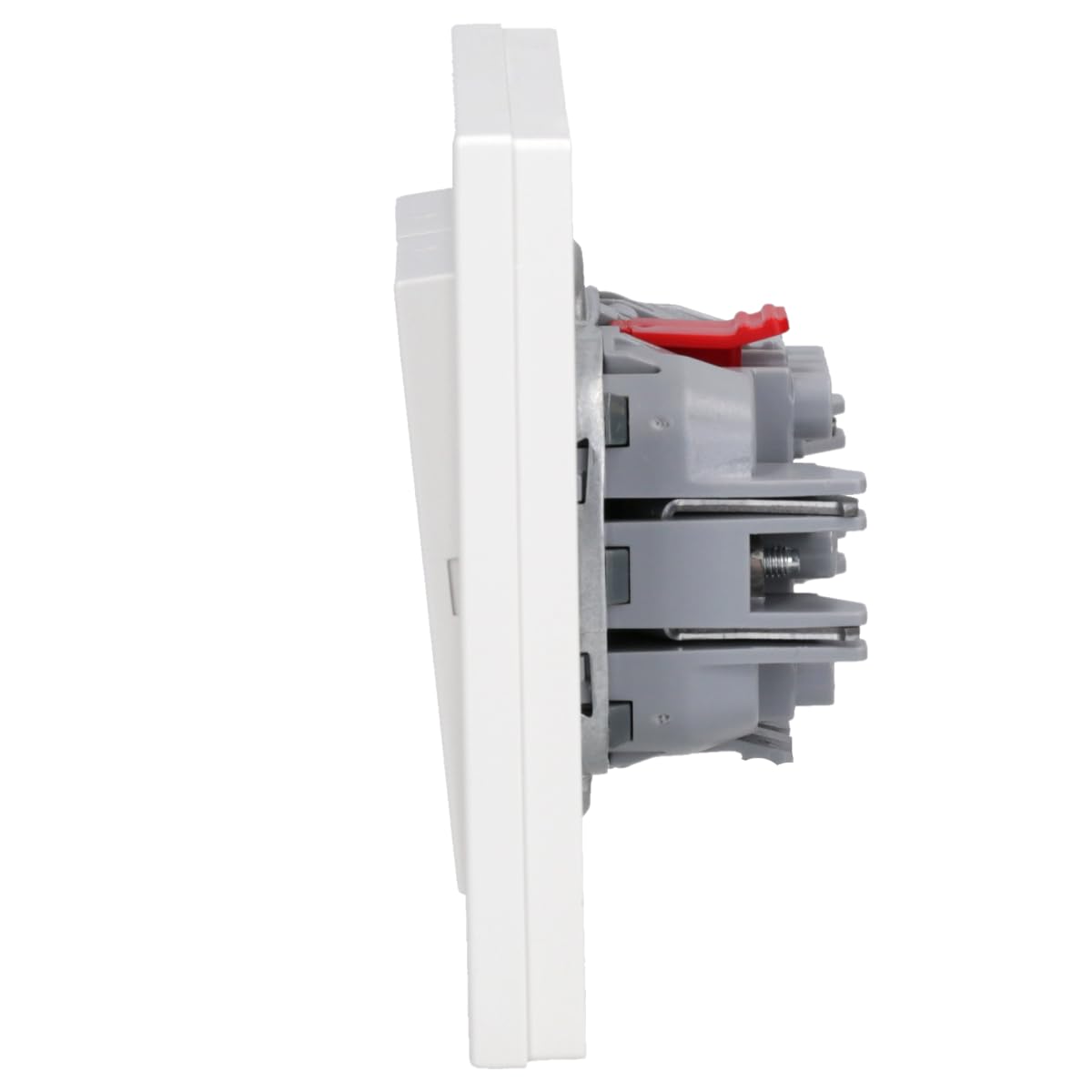 Pana_sonic Karre Plus 55 10er Komplett-Set: WDTM01092NC Serienschalter Einsatz + WDTR00091WH Serienwippe weiß 55x55 mm + WDTF00012WH Abdeckrahmen 1-fach, weiß 55x55 mm