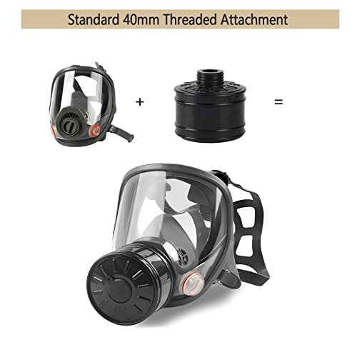 image for AMZYXUAN 40mm Gas Mask Filters, Single Gas Mask Filter for Gas Mask, 4