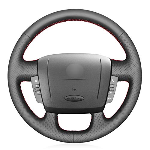 Funda Volante Coche Negro de la PU de piel cubierta de rueda de coche for Fiat Ducato 2006-2019 Ram ProMaster (Cargo) (Chasis Cabina) (Ventana) 2017-2020 Cubre Volante Coche
