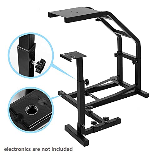 Marada Racing Wheel Stand For Logitech G25, G27, G29, G920, Height Adjustable,Made Of Carbon Steel, One Of The Most Compact Racing Stands #TOP1
