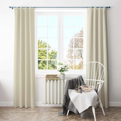 TRP Brown Color Thermal Insulated 2 Panel Stylish Window Curtains Blackout 95 in. L X 52 in. W Size, Solid Pattern, Machine Washable | All Season Pretty Cocoa Shade