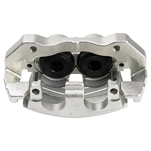 Image of TRQ Front Left and Right Brake Caliper Set Caliper Brackets Hardware Compatible with 11-19 Dodge Durango 330mm Diameter Front Rotors 11-19 Jeep Grand Cherokee Brake Code BRY Without Heavy Duty Brakes