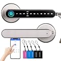 [Upgrade] Smart Lock,CATCHFACE Fingerprint Door Lock TTLock Smart Door Knob Smart Door Handle Digital Door Lock Fingerprint/Code/Card/Key-Ideal for Front Door Hotel Office Office