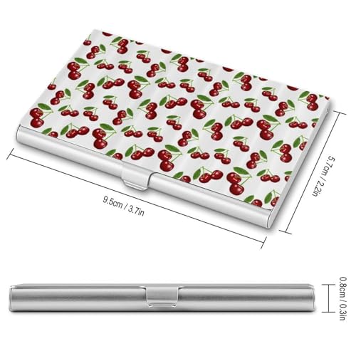 Fresh Cherries Business Card Holder Slim Credit Case Pocket Name Case Wallet for Men Women2