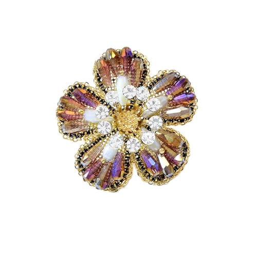 Broche bohemio de flores para mujer: dale un toque brillante a tu abrigo o bufanda
