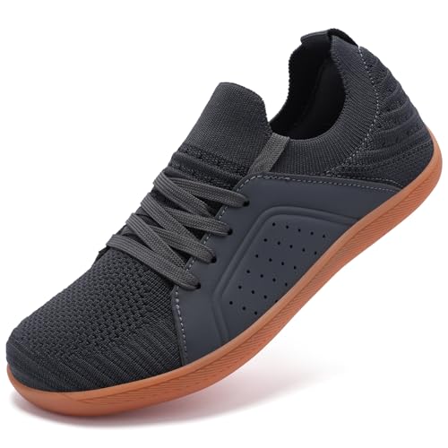 Chaussures pieds nus running femme coupe large pour courir en forêt et en ville