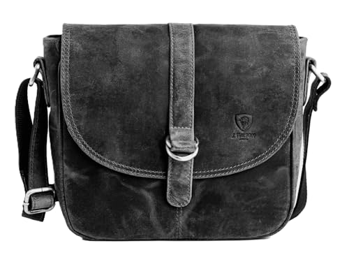 Sac messager en cuir véritable vintage sacoche bandoulière ordinateur