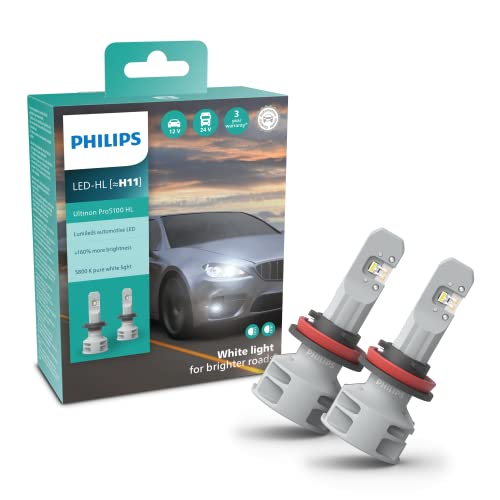 Philips Ultinon Pro5100 LED H11 bombillas para coche de 5.800K y +160%