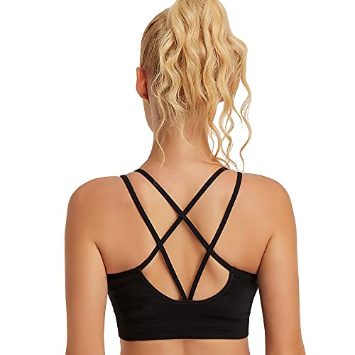 Image of GXXGE Padded Racerback Sports Bras for Women High Impact Workout Yoga Gym Activewear Fitness Bra