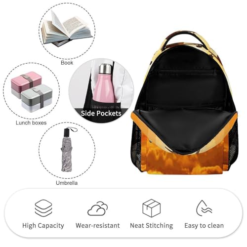 Aircraft Plane at Sunset Backpack for Travel, Ultra Durable Small Bookbag Lightweight Daypack for Women Men3