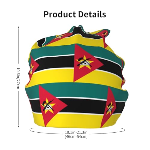 Flag of Mozambique Children Hip Hop Knitted Hat Kids Elastic Leisure Knit Cap Warm Sleep Beanies Black2