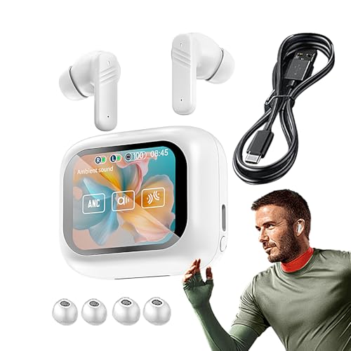 Auricolari Wireless: Auricolari Cordless Per Giocatori, Controllo Touch Con Schermo A Colori, Custodia Di Ricarica | Cuffie Intrauricolari Con Riduzione Del Rumore Per Giochi Uso Quotidiano Viaggi All