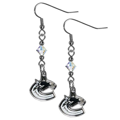 NHL Siskiyou Sports Womens Vancouver Canucks Crystal Dangle Earrings One Size Team Color
