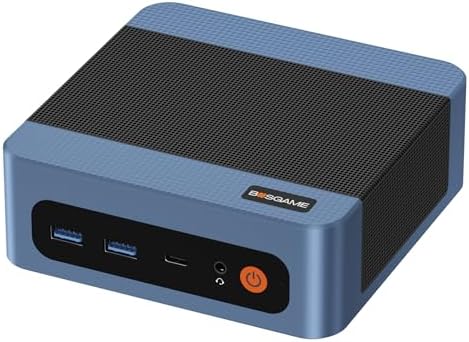 BOSGAME E5 Mini PC with Ryzen 5300U, 16GB RAM 512GB SSD, Win11 Pro Mini Desktop Computer for Home Office | Triple Display, Dual LAN, WiFi 5, BT 5.0