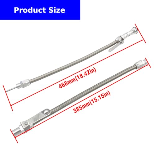 AmiliParts Stainless Steel Flexible Oil Dipstick Tube Kit Screw-in Mount Oil Pan for Ford SB 289 302 351W BB 429 460 by AmiliParts - Used condition - Image 5
