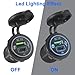 12V USB Quick Charge 3.0 Port & PD USB C Car Charger Socket, 12V USB Outlet with wire for Car Marine Boat Motorcycle RV Truck