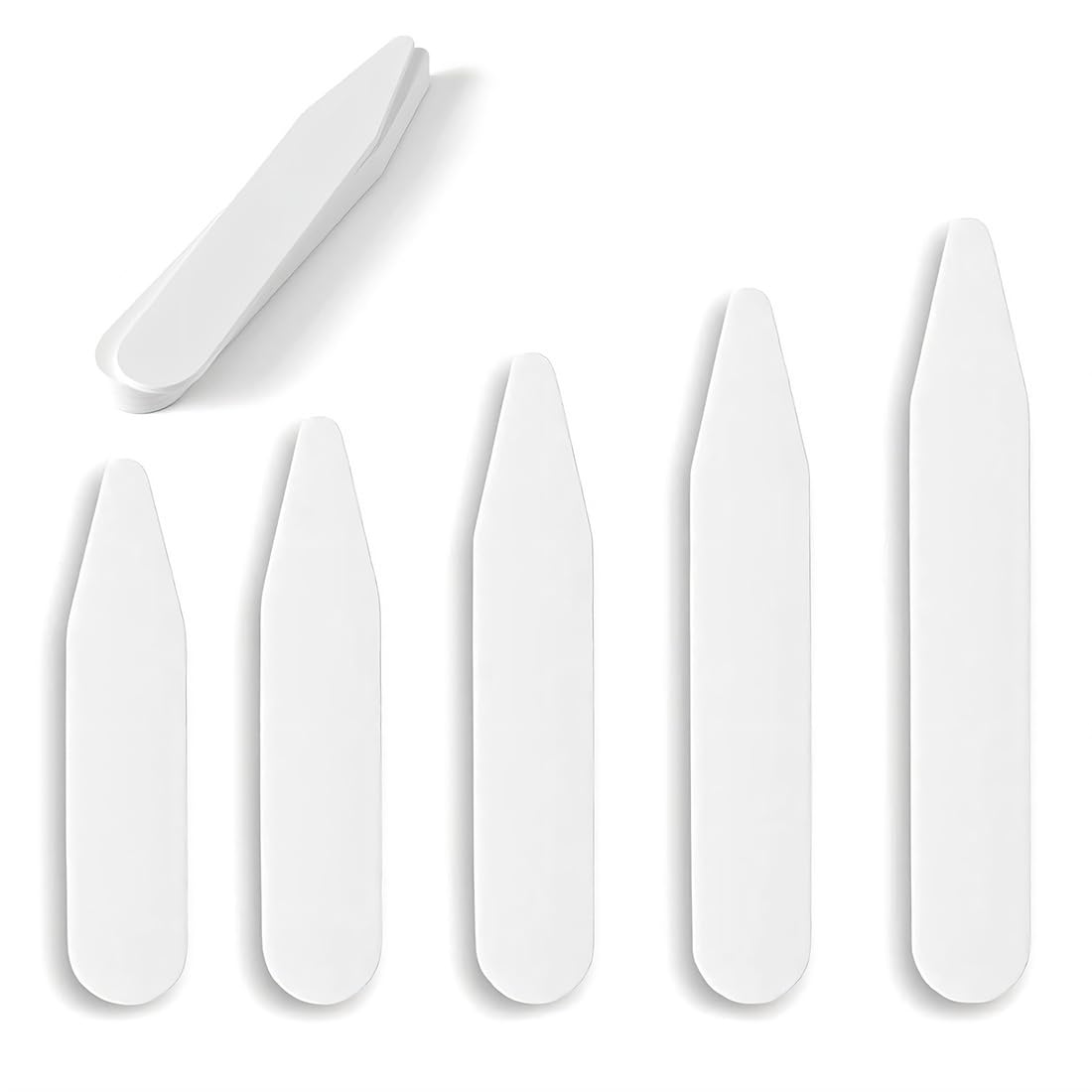 SGERUFZ 50er Set Kragenstäbchen Für Herrenhemden, Hemdkragen Einsatz Herren, Kragenverstärker Aus Stäbchen Für Einen Perfekten Sitz Des Hemdkragens (In 5 Größen)