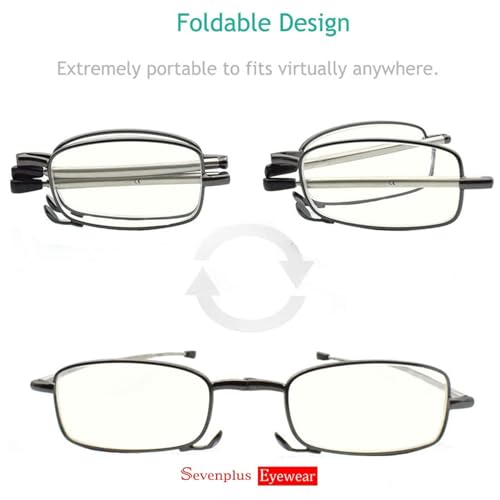 Sevenplus ER113333333 2 Pack Reading Glasses Blue Light Blocking thumb #2