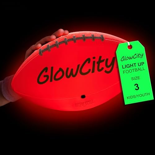 GlowCity Glow in The Dark Football – Size 3/6 Ligh…