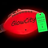 GlowCity Glow in The Dark Football - Size 3 Light Up LED Ball for Kids Ages 8-12 - Cool Sports Gift for Night Outdoor Games - Birthday Gifts Ideas for Kids & Teen Boys Ages 6 7 8 9 10 11 12 Toys Stuff
