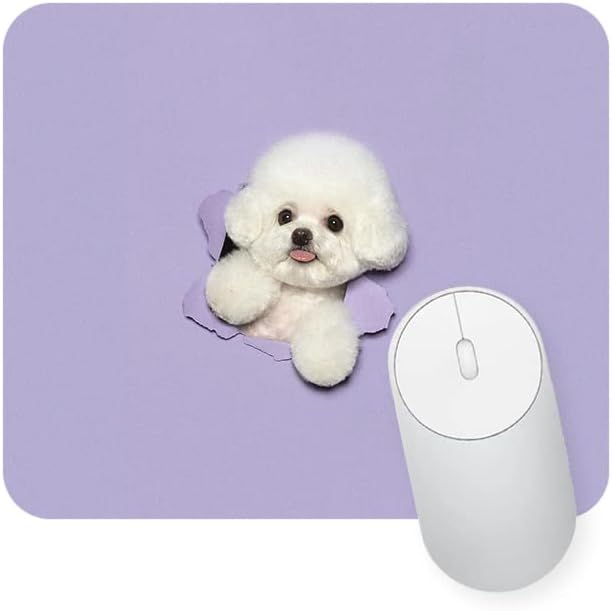 Aesthetic Mouse Pad Cute Anime Mouse Pad Small Mouse Pad Leather Mouse Pad Kawaii Mouse Pad (Purple,210x250mm)