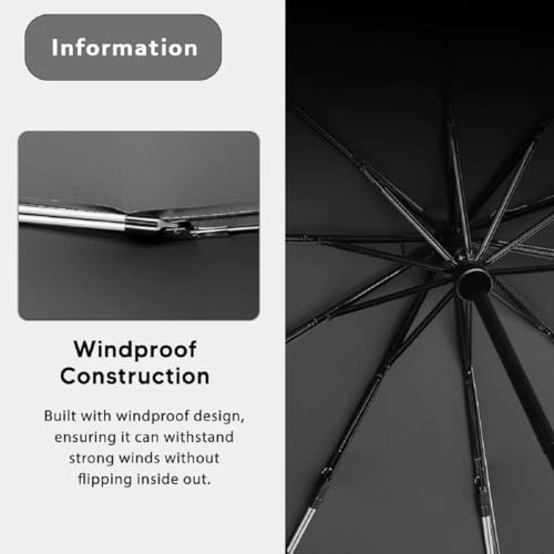 Image of Owme UV Umbrella for Women, Mini Folding Portable 3-Fold Umbrellas | Manually Open & Close for Rain and Sun Protection, Anti-Slip Handle | Windproof Umbrlla | Chata for Rain for Men