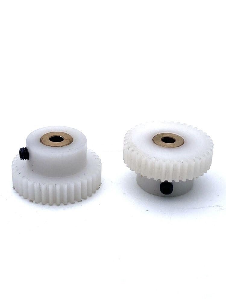 Cylindrical Drive 1pcs 1 Module 12 Teeth 15T 18 Teeth POM Spur Gear with Step 3mm Inner Hole Plastic Spur Gear Copper Sleeve Silent Gear Rack Machinery(15T)