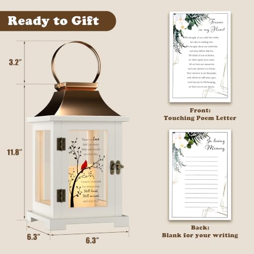 Image of Memorial Lantern, Bereavement Gifts for Loss of Loved One with Card