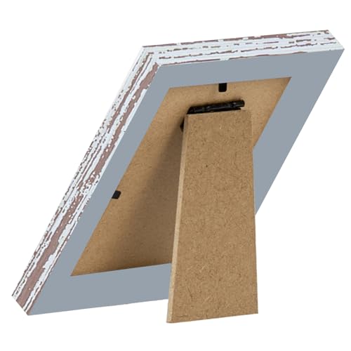 Image of JCJMY 3x4 Picture Frame Rustic White for Wall Hanging or Tabletop, Wall Mounting Horizontally or Vertically, 3 x 4 Wall Gallery Poster Photo Frame with Shatter Resistant Plexiglass, Rustic White