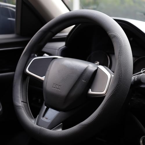 Car Steering Wheel Cover for Lexus Car Accessories RX 350 RX350 IS250 IS350 ES350 NX200T NX300 NX350 IS300 RX450h NX ES IS 250 350 300 450h LX UX LS RC F Sport Accessories, 2026 Leather Black - Image 4