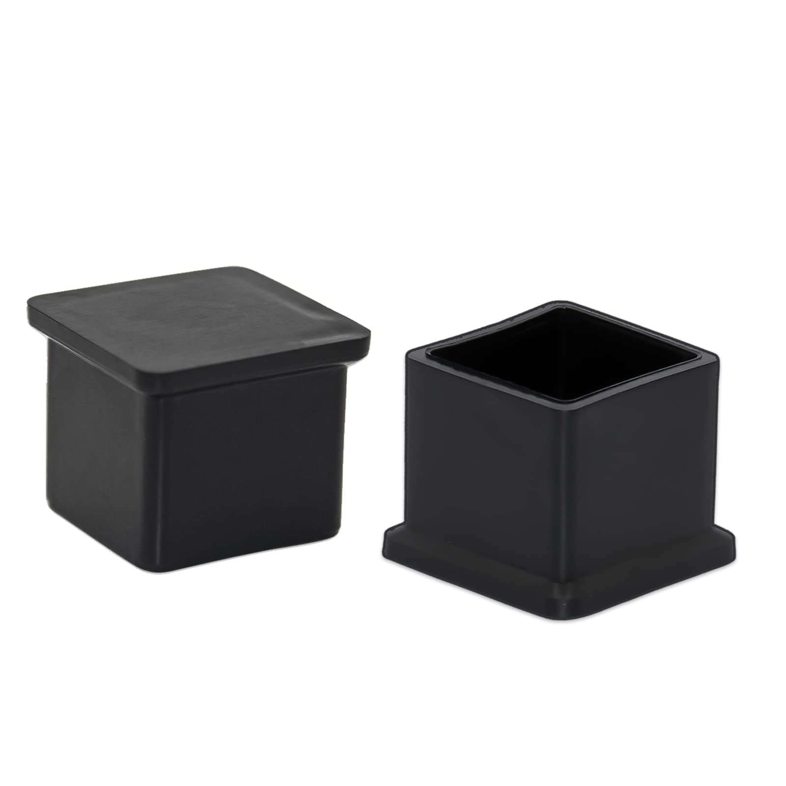 Flyshop Furniture Feet Ferrules Caps Chair Leg Floor Protectors Flexible PVC Furniture Table Covers, Square Legs, 8PCS, 13/16" x 13/16", 20 x 20 mm, Black