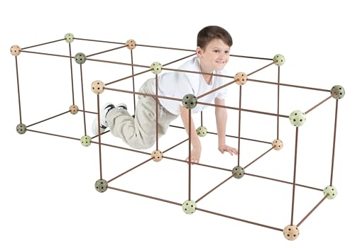 Image of Crazy Forts - Camo Color - Building Kit for Kids 6+ - Indoor Creative Fort Building STEM Toys - Durable and Portable Kit - 69 Pcs