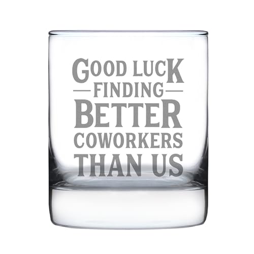 Product Image of the Good Luck Finding Better Coworkers Than Us - Funny Whiskey Rocks Glass Gifts for Coworker Leaving - Fun Unique Office Gifts