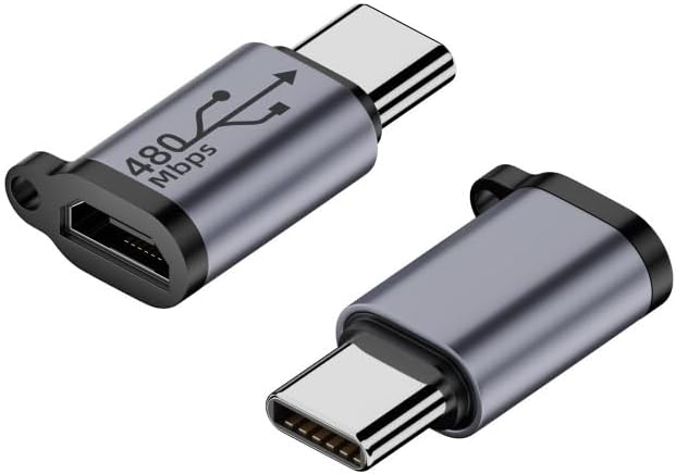 to USB MicroUSB Adapter USB to TypeC USB Converter Connector Support Data Sync 480Mbps 18W(Micro to Type C)