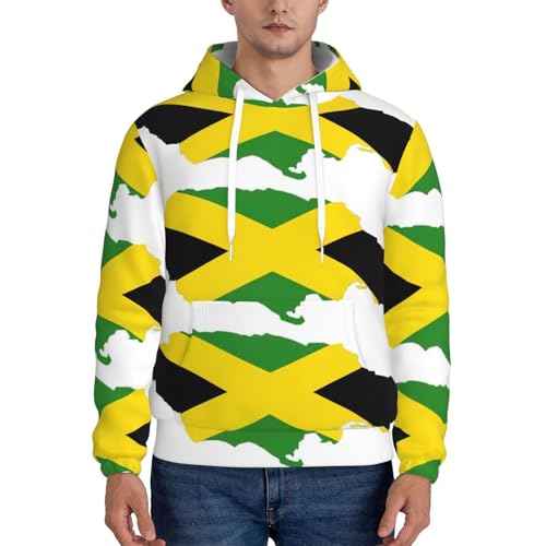 Sweat à capuche homme Jamaïque pull quotidien manches longues - 2