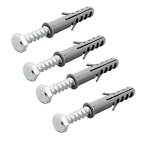NKAIKE Lag Bolt Kit for Mounting TV Bracket Into Wood Or Concrete - Includes Heavy Duty Bolts, Fischer Concrete Anchors and 2 Drill Bits