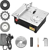 HPGJLEE Precision Mini Electric Table Saw,DIY Hobbyist Handmade Woodworking Bench Cutting Machine Cutting Depth Adjustable Multifunctional Small Electric Saw