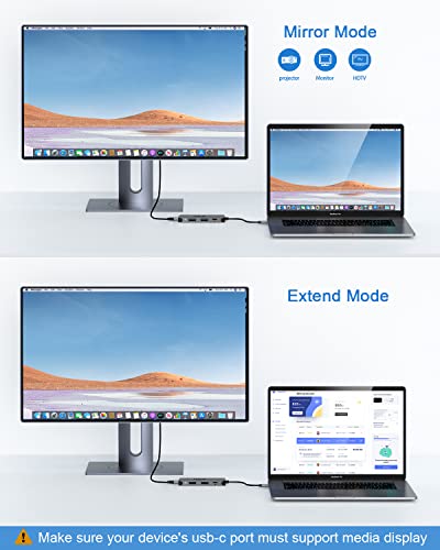 image for USB C Hub, QGeeM 4-in-1 USB C Adapter with 4K USB C to HDMI Hub,100W P