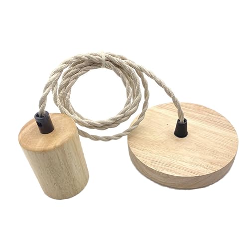 LOVIVER Suspension avec cordon vintage E27, luminaire moderne pour chambre d'hôtel, cuisine, café, Rond