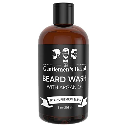 Beard Wash Shampoo with Argan Oil - Aids Growth and Volume - Beard Shampoo & Softener for Men with Essential Oils - Best Beard Grooming Products for All Types of Beards - Handcrafted in the USA