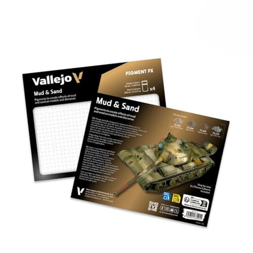 Vallejo - Pigment FX Mud & Sand Effect | Wide Range of Effects Caused by the Climate and Geographic Conditions | Contains 4 Bottles x 35 ml (1.18 fl.oz.)