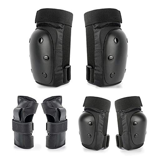 Conjunto de equipamento de proteção, Andoer Conjunto de equipamentos de proteção 6 peças joelheiras