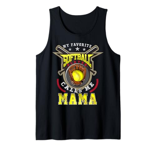 My Favorite Softball Player calls me Mom Tee Día de la Madre Camiseta sin Mangas