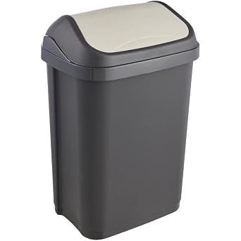 keeeper Swing Bin, Graphite/Cream, 10 Litre