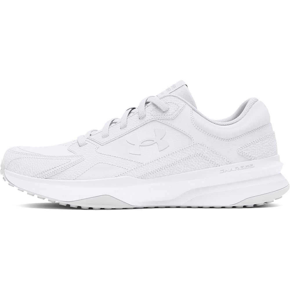 Under Armour Men's Edge Leather Low-Top Trainers - Wht/Halo - 7 (41)