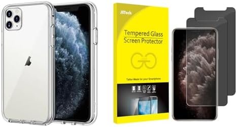 JETech for iPhone 11 Pro Max Bumper Case and Privacy Screen Protector Bundle