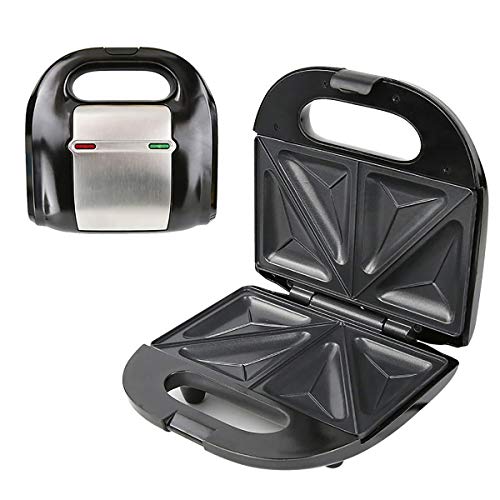 K108 Sandwichmaker Edelstahl Antihaftbeschichtet 750 W Panini Kontaktgrill Abnehmbare Grillplatten, Cool Touch Griffe, Wird Zum Frühstück Verwendet,