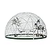 Produktbild Garten-Iglu-Kuppel, 3,6 m PVC-Blasenkuppel, geodätische Kuppel mit PVC-Abdeckung, Luftblasen-Kuppelzelt, klare Kuppel, Camping-Kabine, Blasenzelt für den Außenbereich, für Gewächshaus, Camping, O
